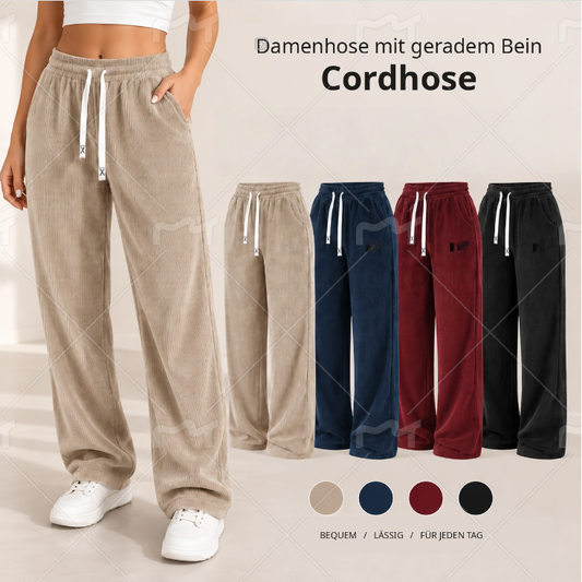 [LETZTER VERKAUFSTAG] Damen-Cordhose mit geradem Bein – 100 % Baumwolle